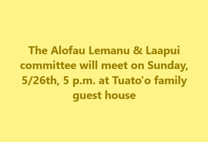 Alofau Committee Meeting