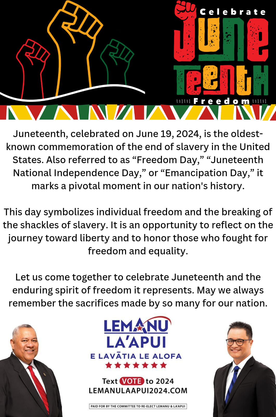 Juneteenth Holiday