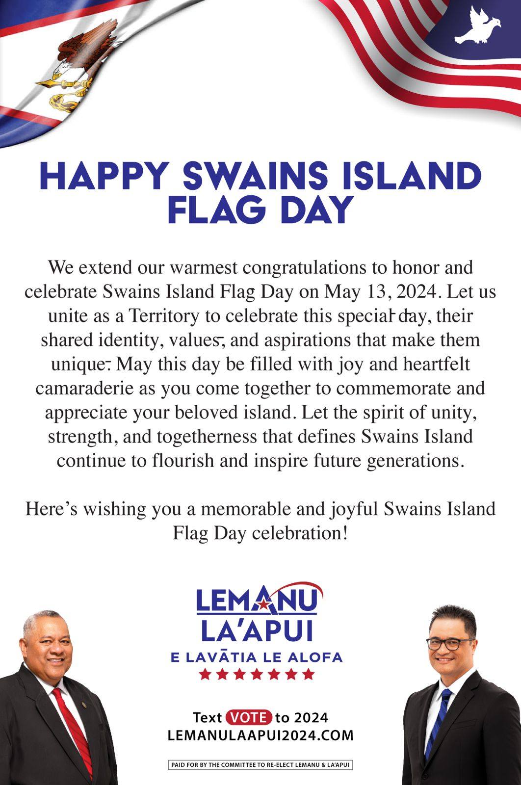 Swain Island Flag Day