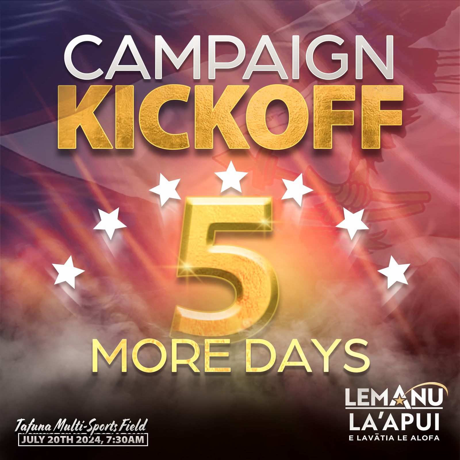 Campaign Kickoff 5 MORE DAYS