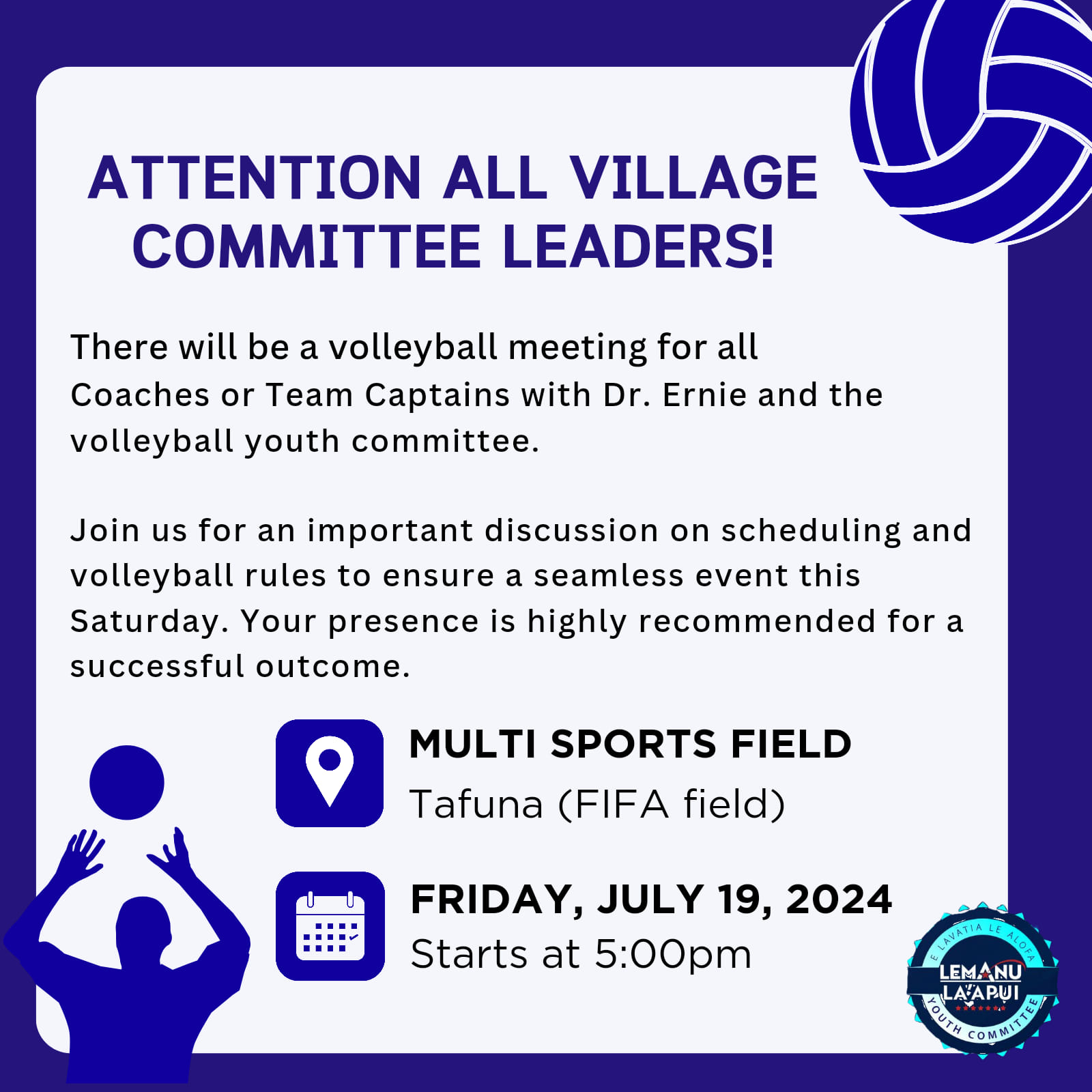 Attention All Village Committee Leaders!