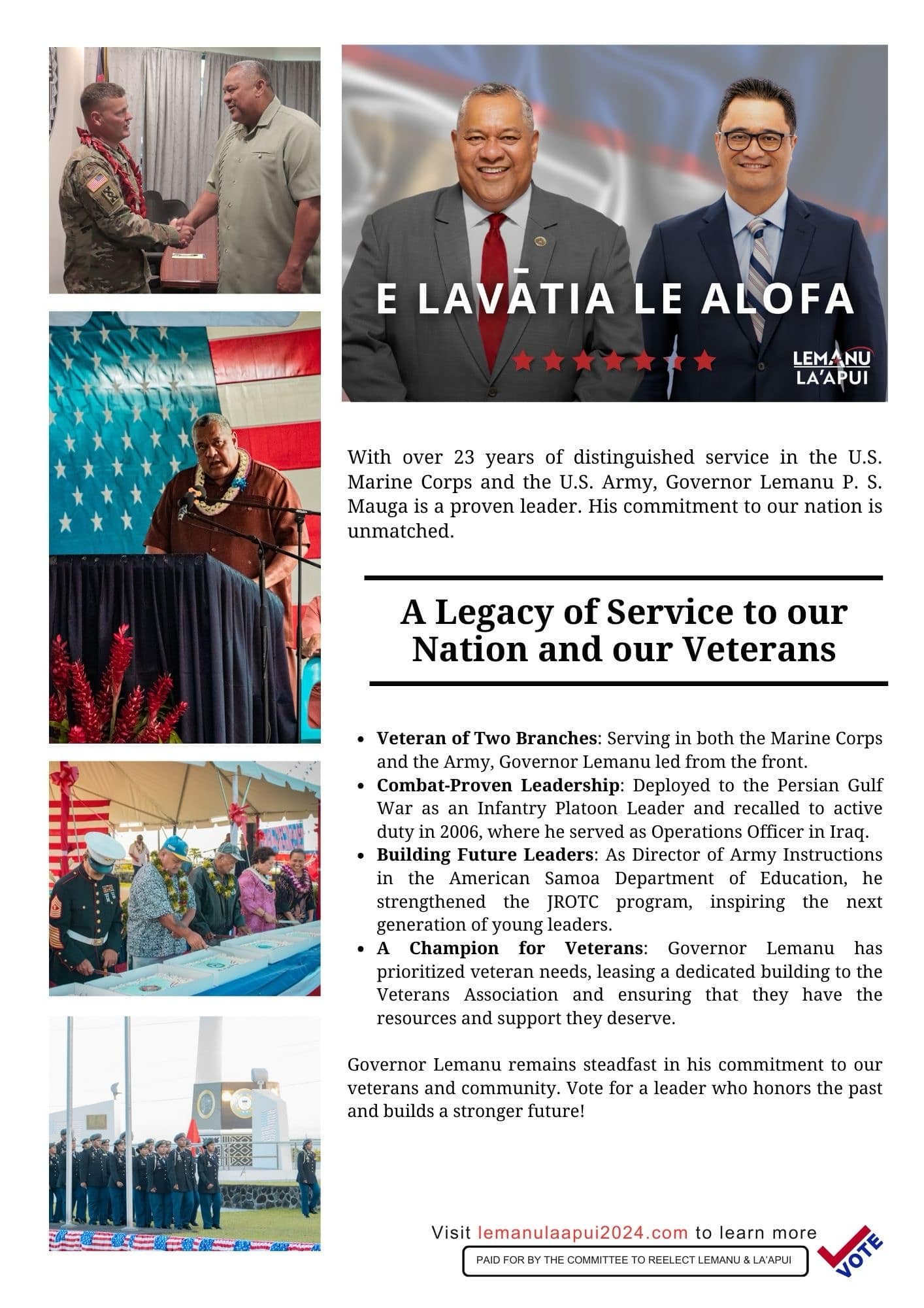 A Legacy of Service to our Nation and our Veterans