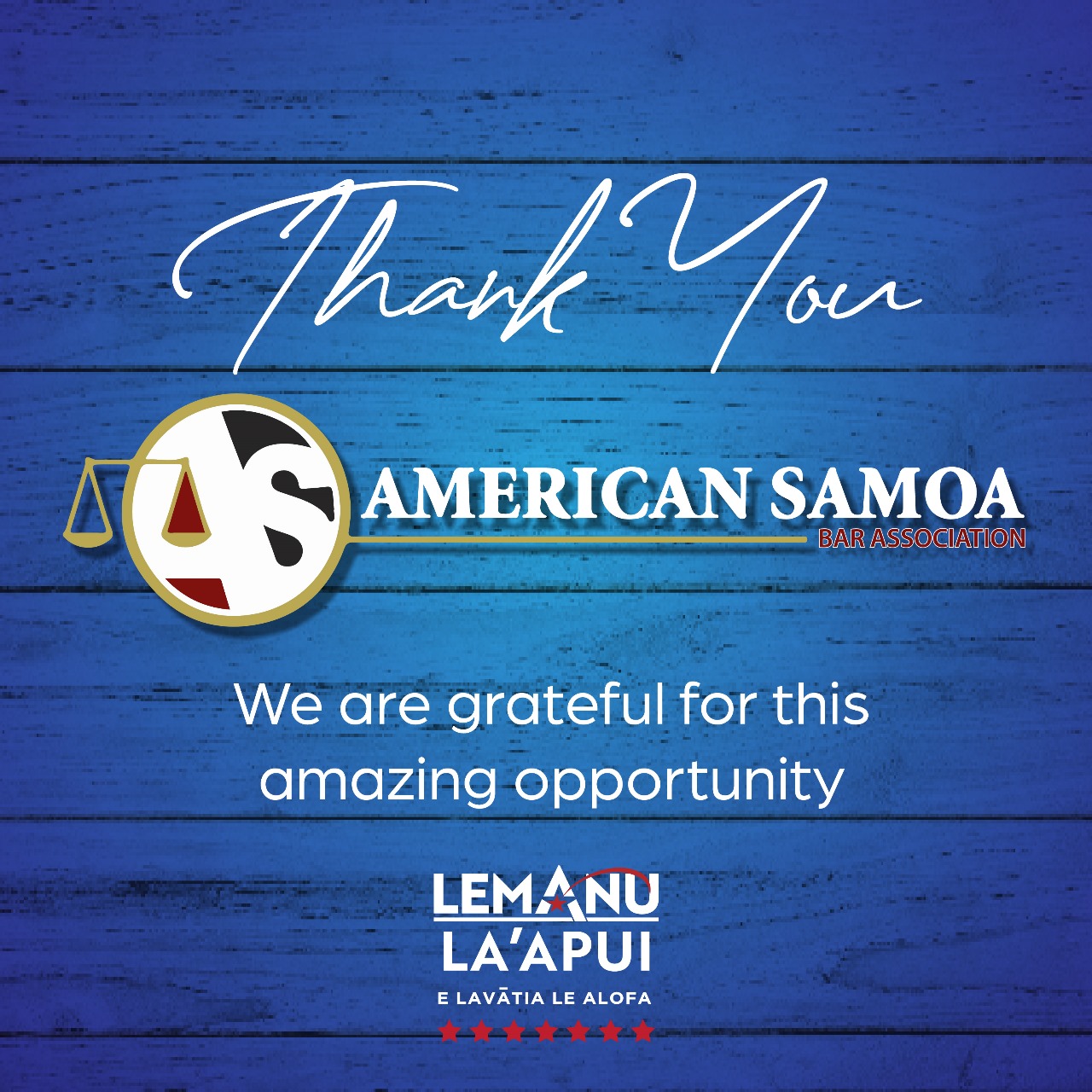 Thank You American Samoa Bar Association